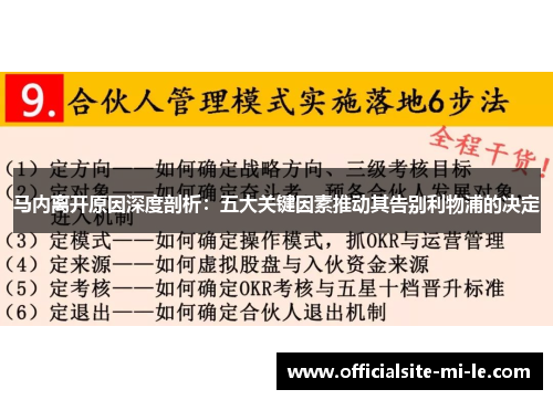 马内离开原因深度剖析:五大关键因素推动其告别利物浦的决定 马内离开原因深度剖析:五大关键因素推动其告别利物浦的决定